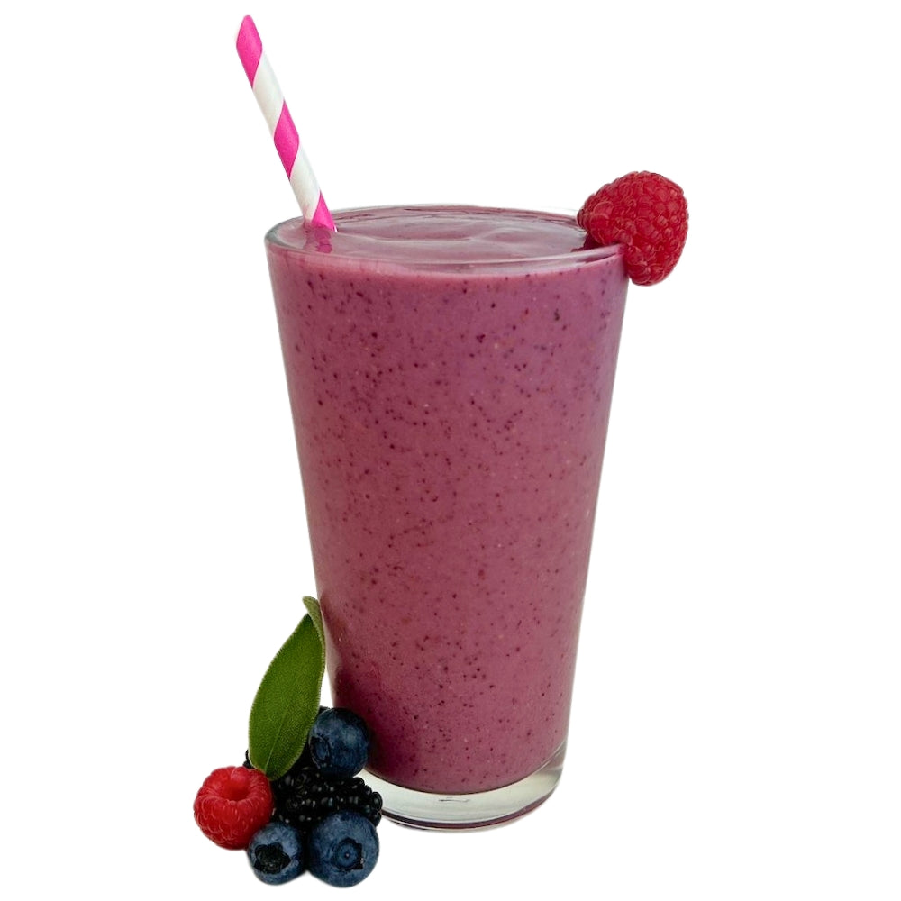 Berry Sage Fruit Smoothie Blended - Banana Berry Smoothie - Fall Fruit Smoothie - Frozen Garden