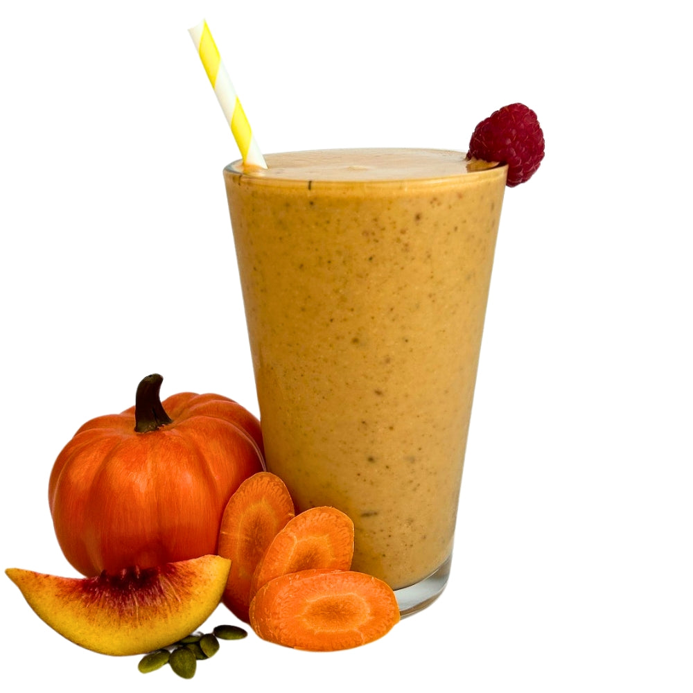 Golden Harvest Fall Smoothie Blended - Pumpkin Smoothie - Frozen Garden